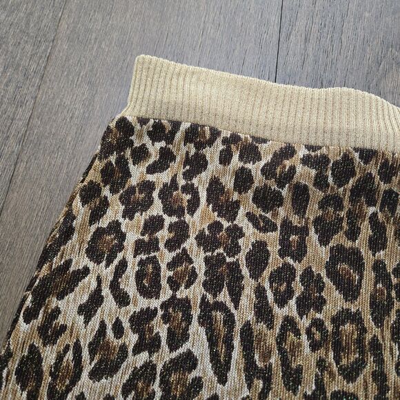 Vtg AUTHENTIC DOLCE & GABBANA LEOPARD PRINT COTTON Midi SKIRT size 42 6 - Picture 5 of 10